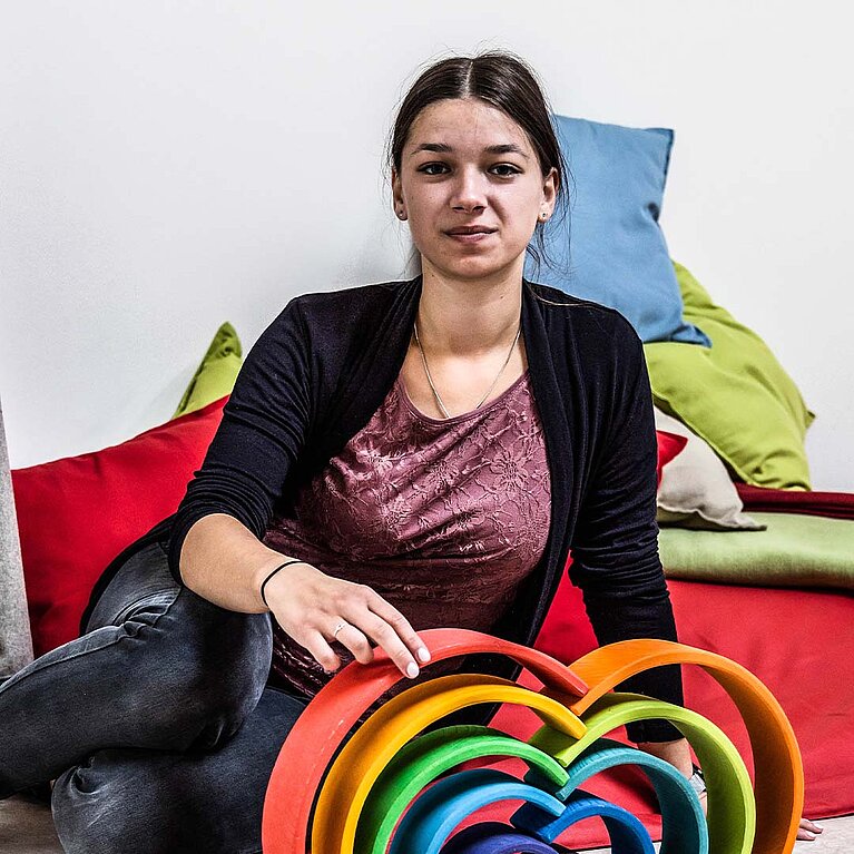 Berufspraktikantin in der LamiKita Laura Rüpplein